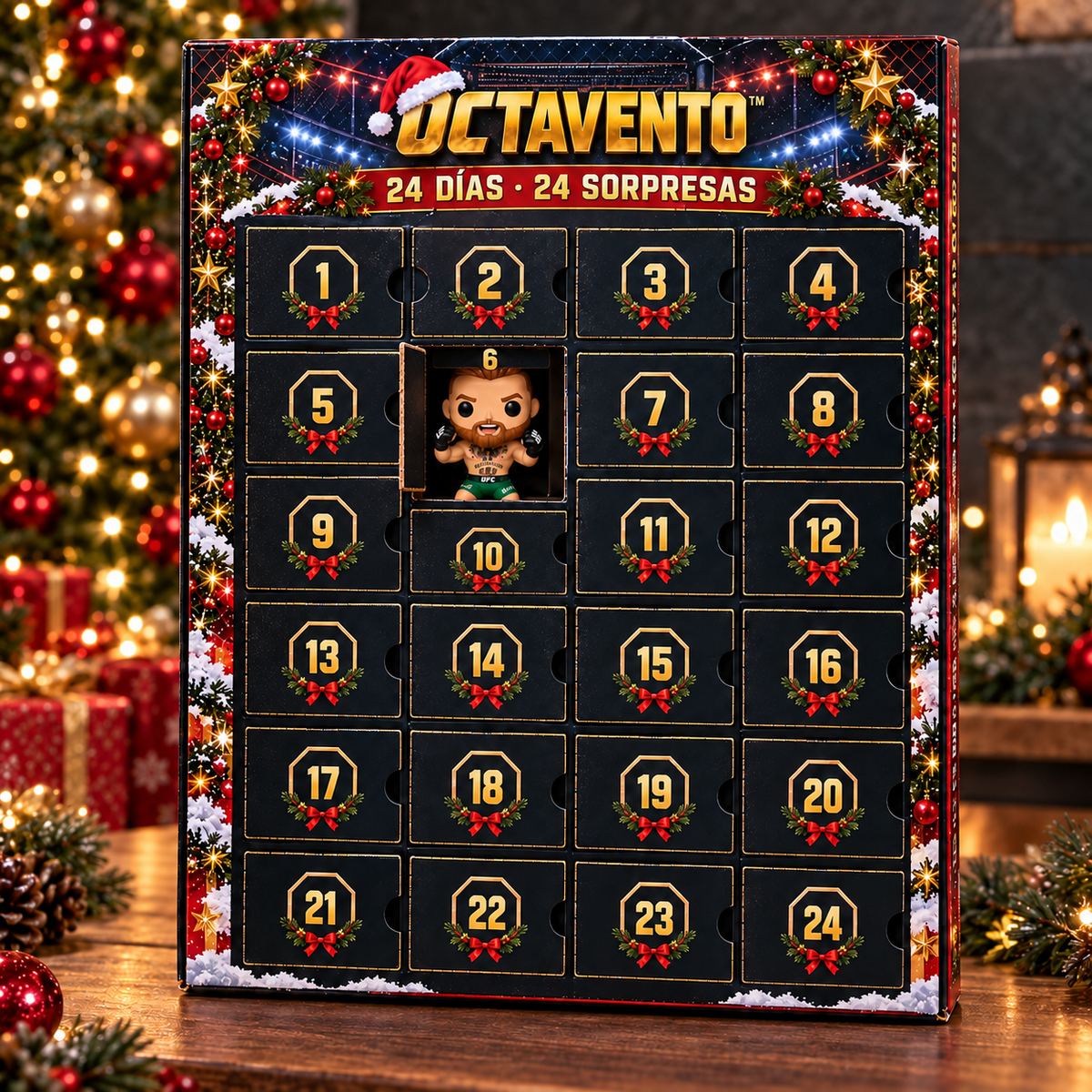Calendario Octavento con 24 casillas y una miniatura